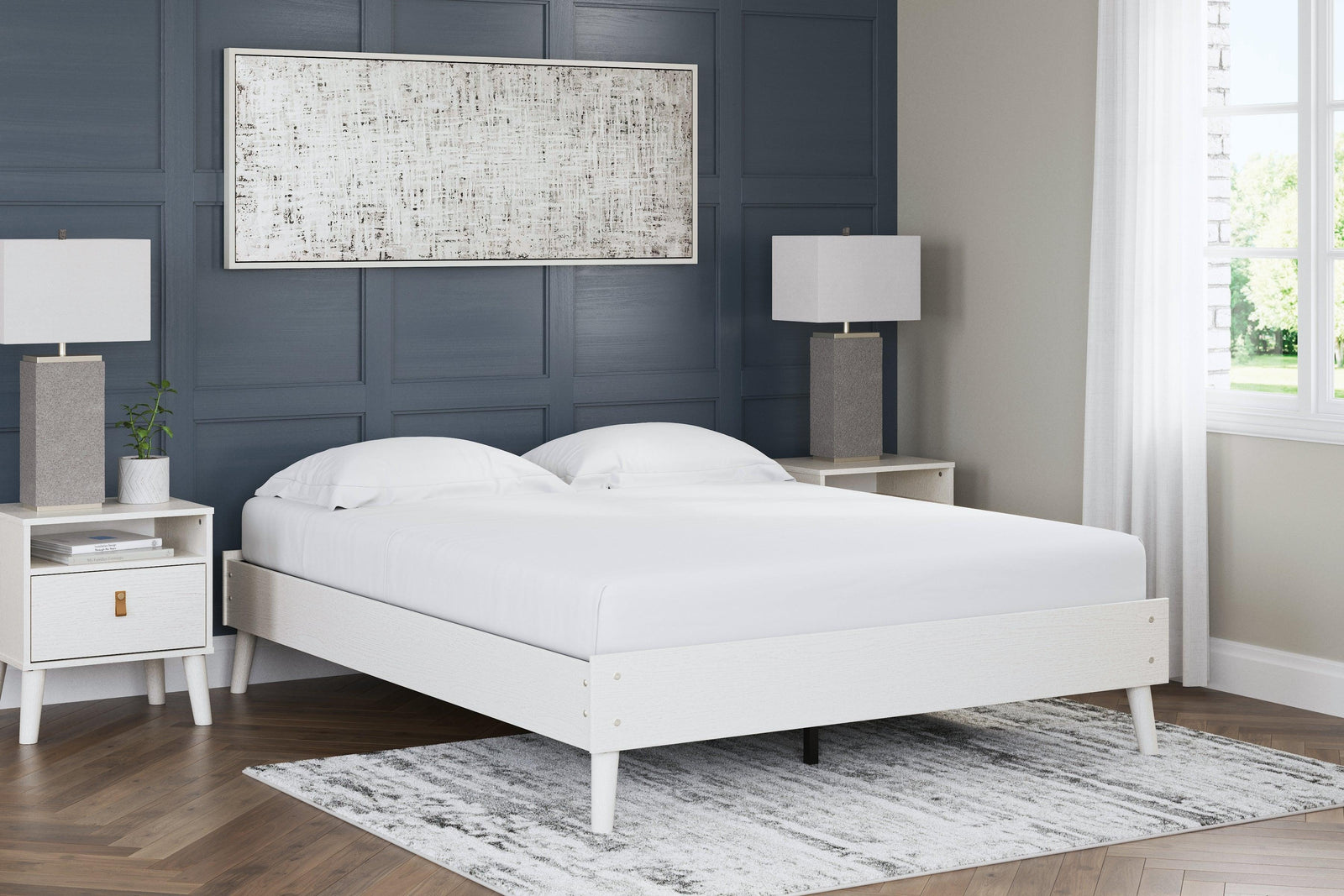Aprilyn White Queen Platform Bed - Ella Furniture