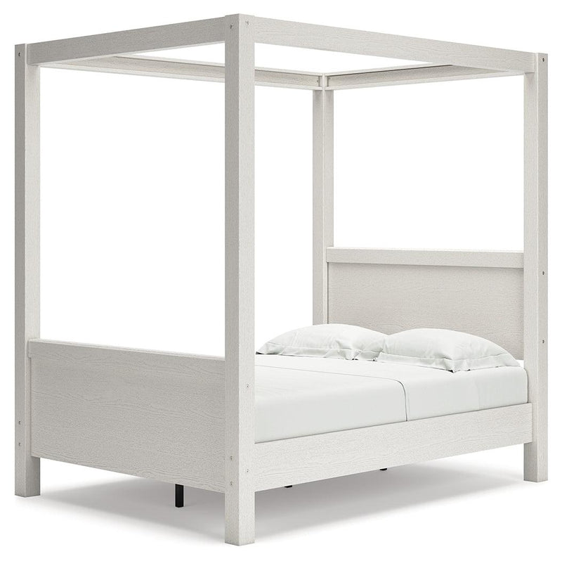 Aprilyn Honey Full Canopy Bed - Ella Furniture