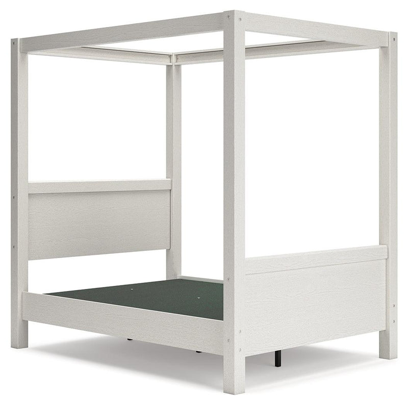 Aprilyn Honey Full Canopy Bed - Ella Furniture
