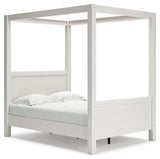 Aprilyn Honey Full Canopy Bed - Ella Furniture