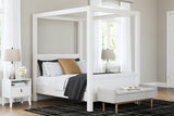 Aprilyn Honey Full Canopy Bed - Ella Furniture