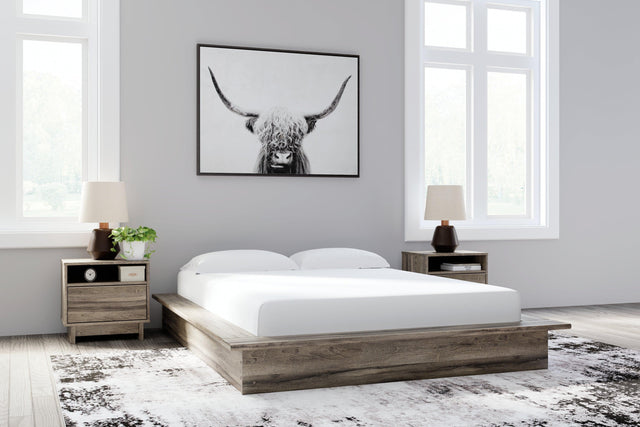 Shallifer Brown Full Platform Bed - Ella Furniture