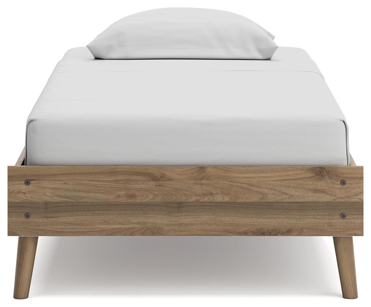 Aprilyn Honey Twin Platform Bed - Ella Furniture