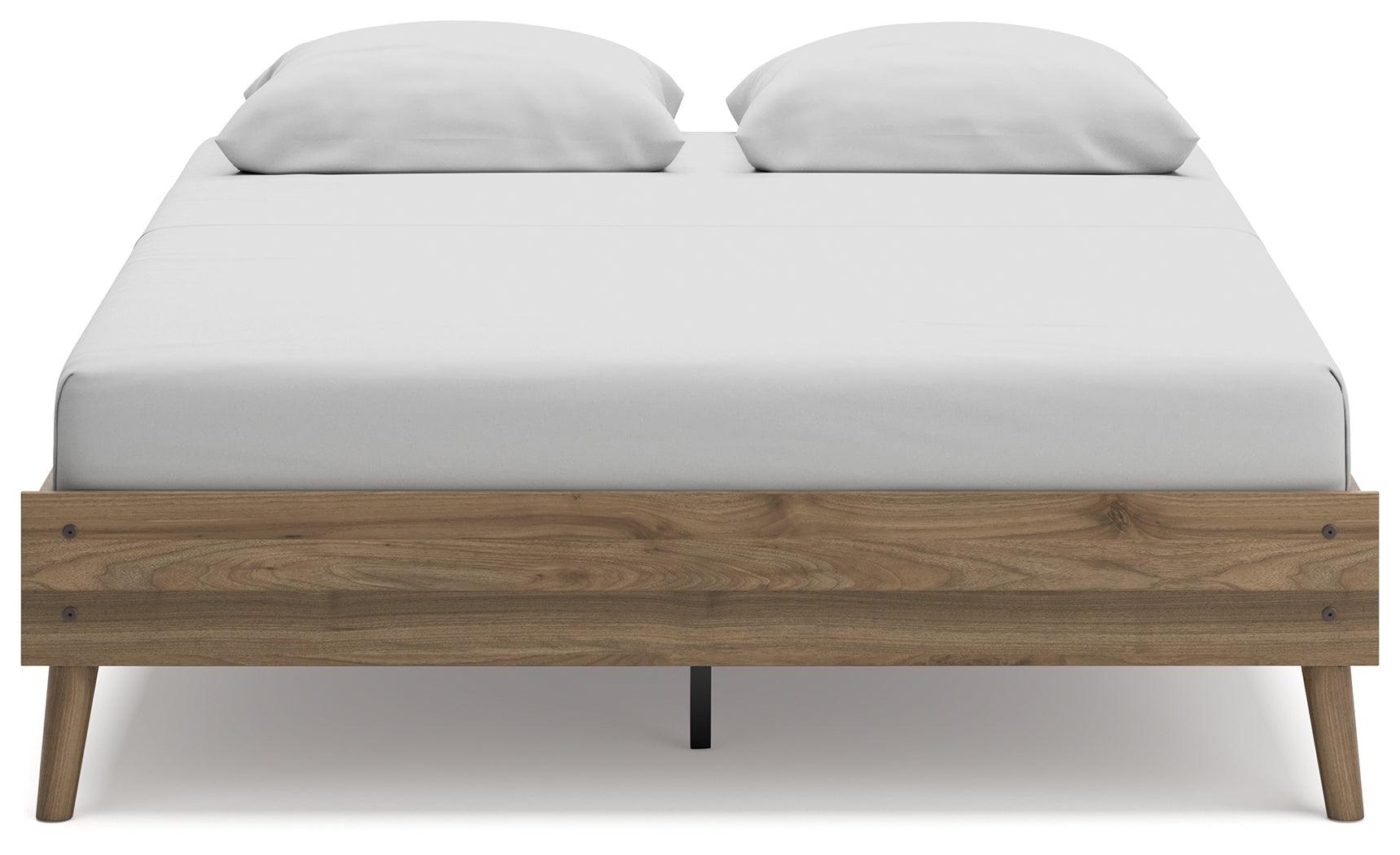 Aprilyn Honey Queen Platform Bed - Ella Furniture