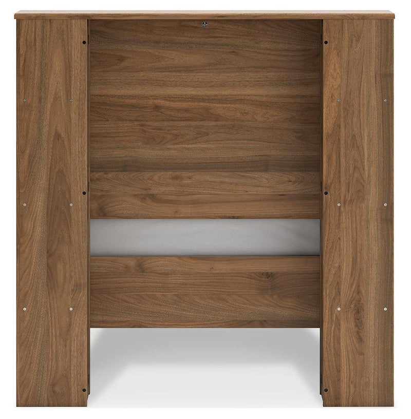 Aprilyn Honey Twin Bookcase Bed - Ella Furniture