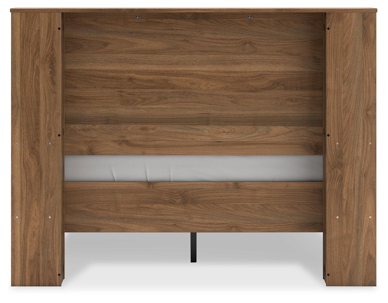 Aprilyn Honey Full Bookcase Bed - Ella Furniture