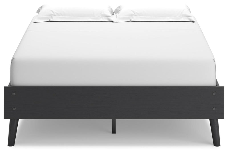 Charlang Black Full Platform Bed - Ella Furniture