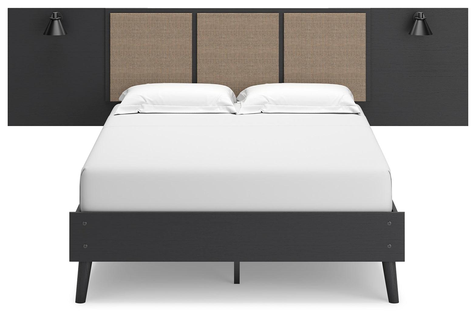 Charlang Two-tone Full Panel Platform Bed With 2 Extensions - Ella Furniture