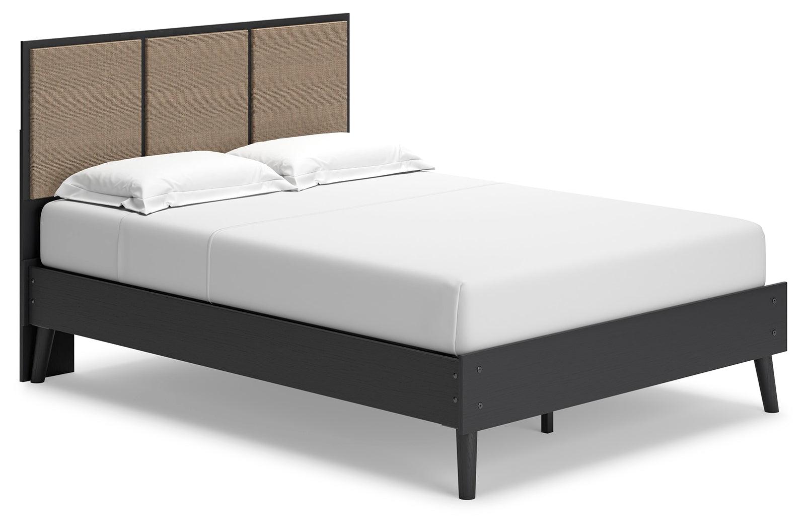 Charlang Two-tone Full Panel Platform Bed - Ella Furniture