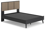 Charlang Two-tone Full Panel Platform Bed - Ella Furniture