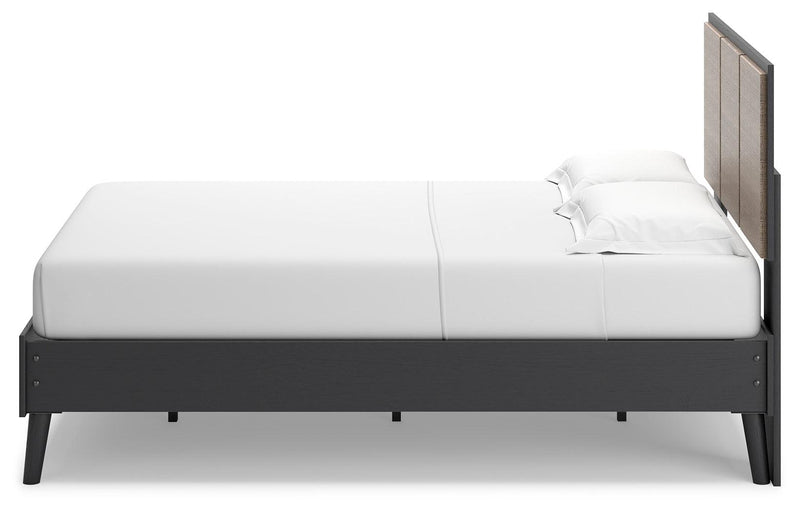 Charlang Two-tone Full Panel Platform Bed - Ella Furniture