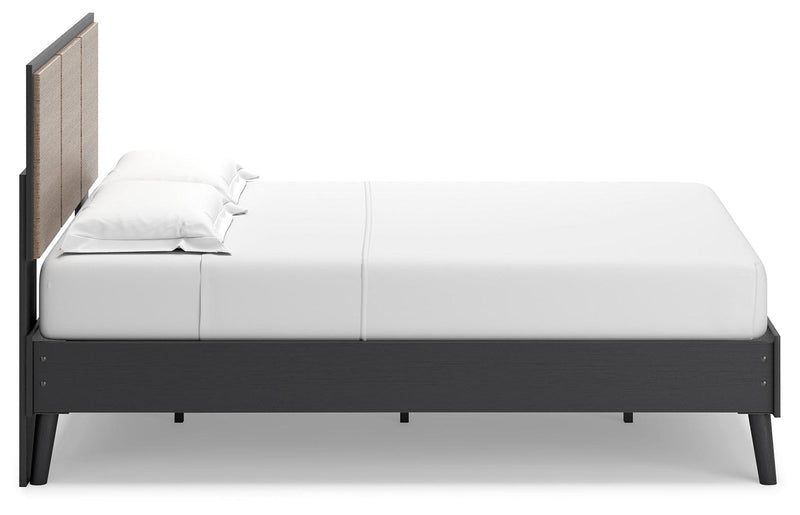 Charlang Two-tone Full Panel Platform Bed - Ella Furniture