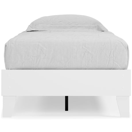 Piperton White Twin Platform Bed - Ella Furniture
