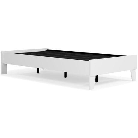 Piperton White Twin Platform Bed - Ella Furniture