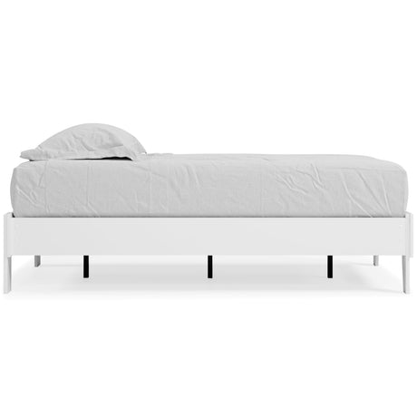 Piperton White Twin Platform Bed - Ella Furniture