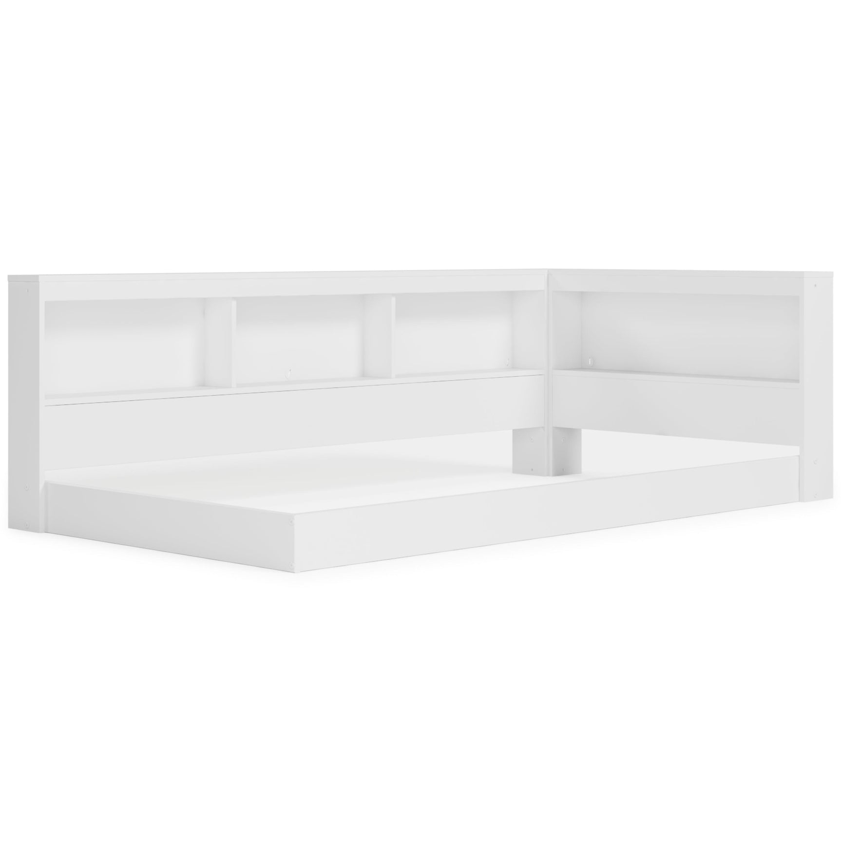 Piperton White Twin Bookcase Storage Bed - Ella Furniture