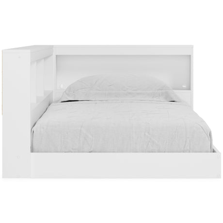 Piperton White Twin Bookcase Storage Bed - Ella Furniture