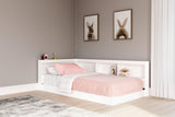 Piperton White Twin Bookcase Storage Bed - Ella Furniture