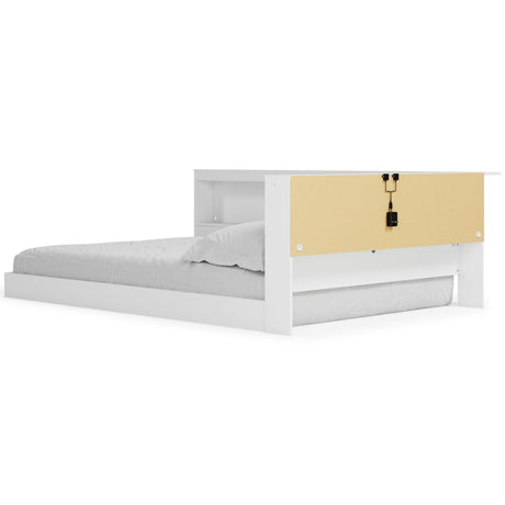 Piperton White Full Bookcase Storage Bed - Ella Furniture