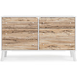 Piperton Two-tone Brown/white Dresser - Ella Furniture