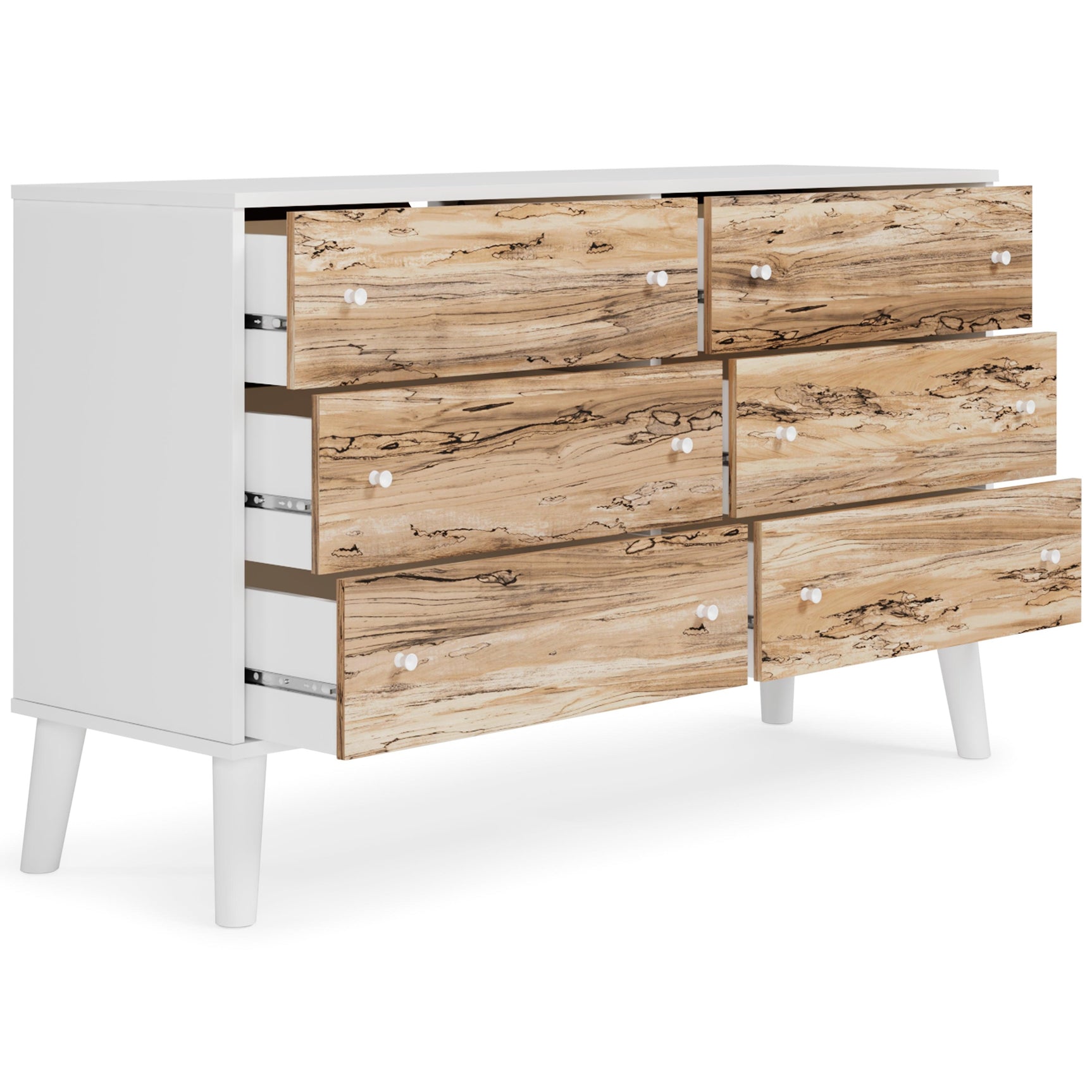 Piperton Two-tone Brown/white Dresser - Ella Furniture