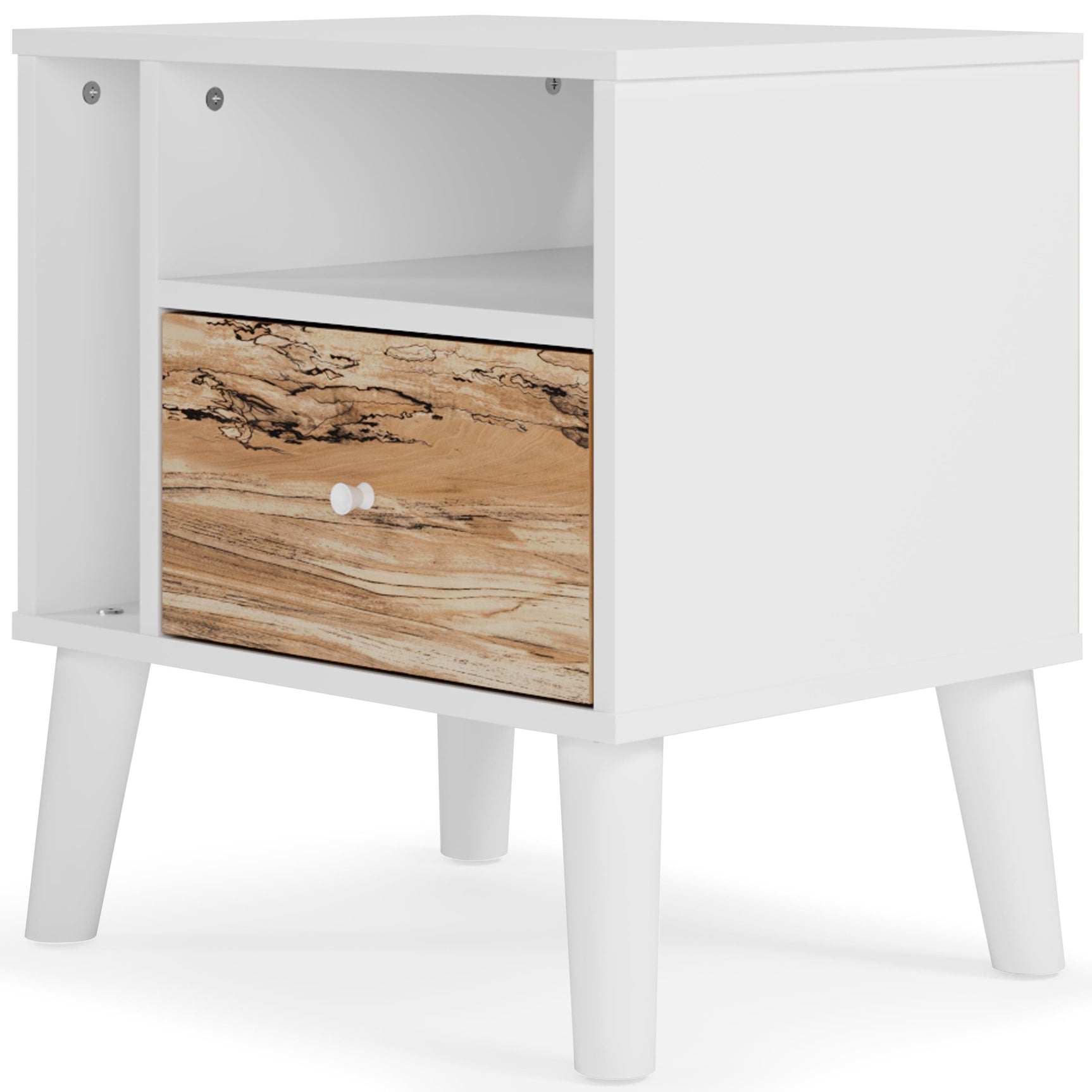 Piperton Two-tone Brown/white Nightstand - Ella Furniture