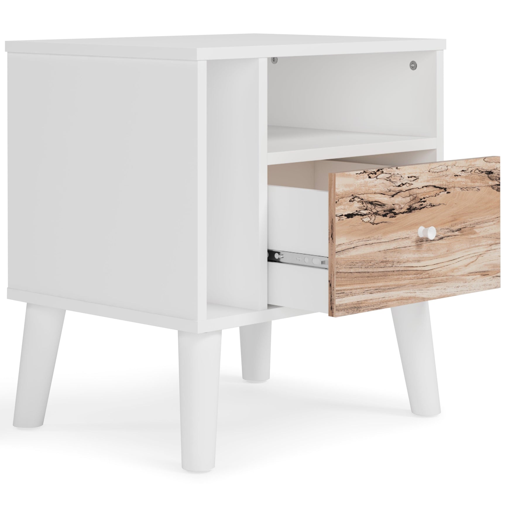 Piperton Two-tone Brown/white Nightstand - Ella Furniture