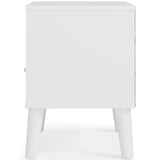 Piperton Two-tone Brown/white Nightstand - Ella Furniture