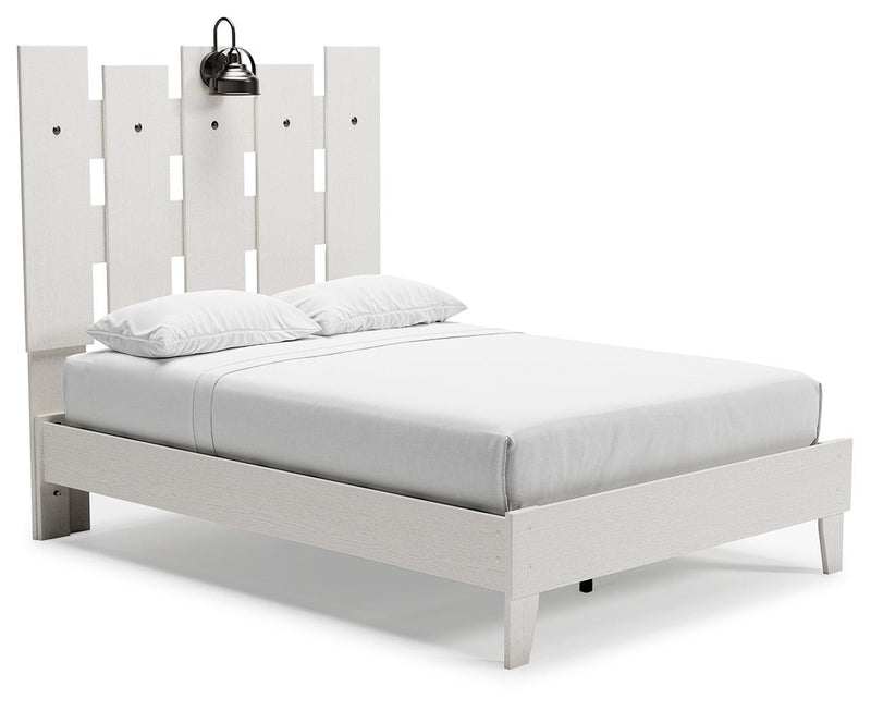 Vaibryn Two-tone Full Panel Platform Bed - Ella Furniture