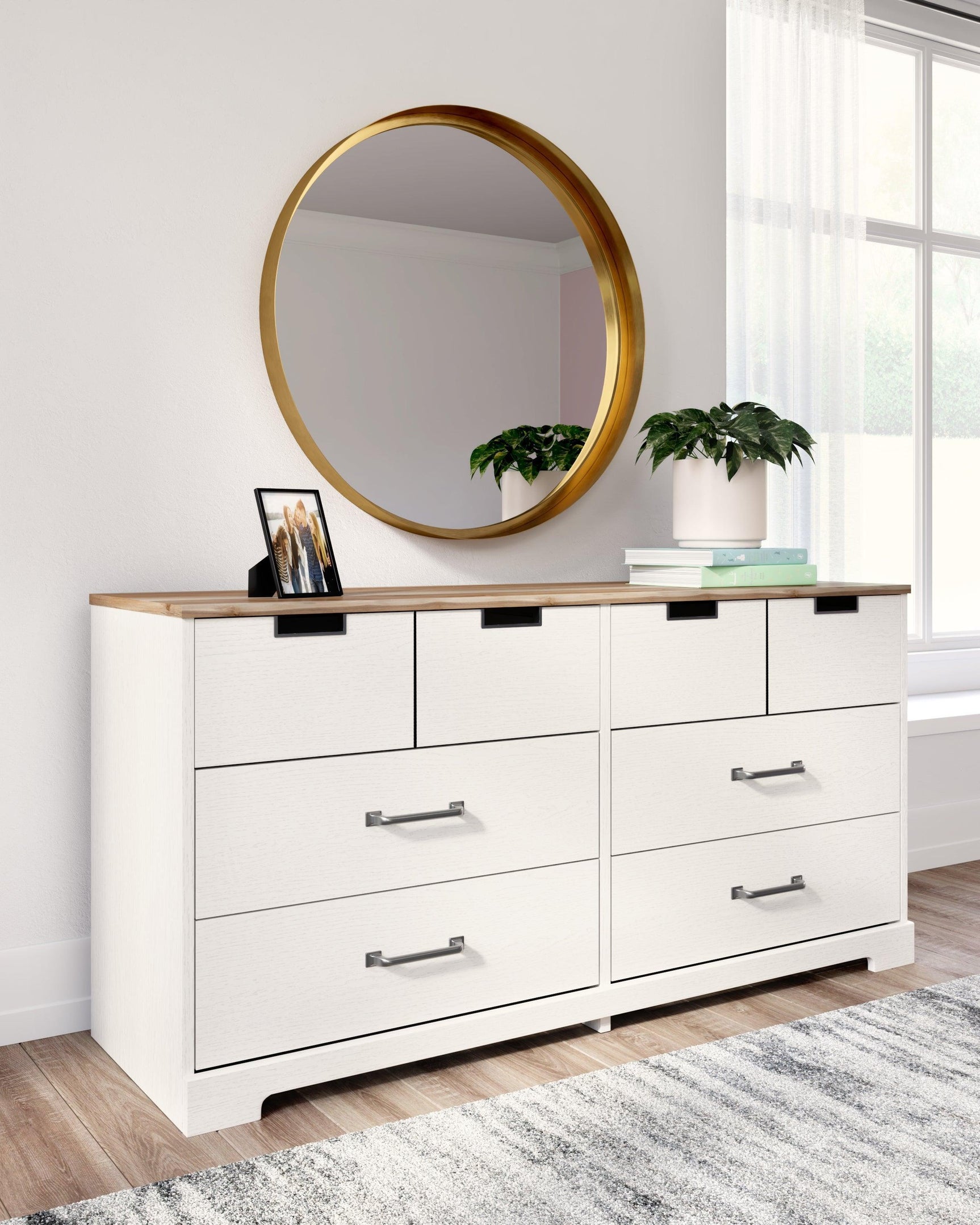 Vaibryn Two-tone Dresser - Ella Furniture