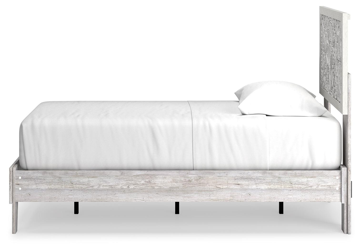 Paxberry Whitewash Twin Panel Platform Bed - Ella Furniture