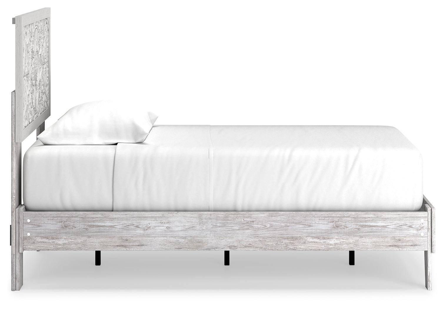 Paxberry Whitewash Twin Panel Platform Bed - Ella Furniture