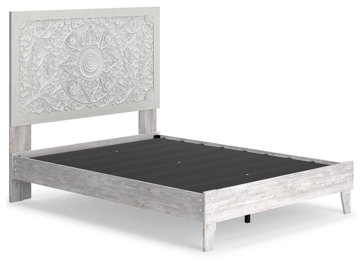 Paxberry Whitewash Queen Panel Platform Bed