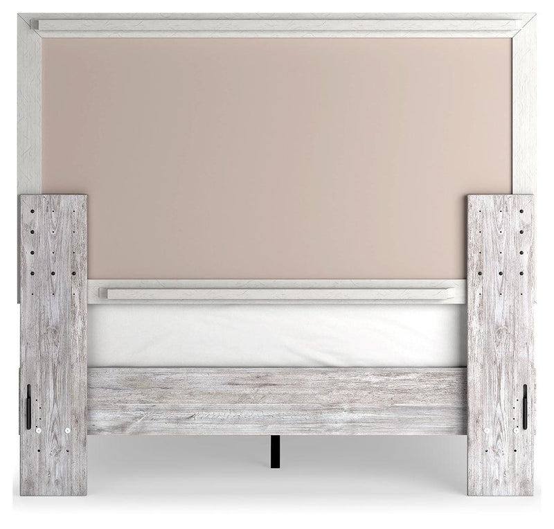 Paxberry Whitewash Queen Panel Platform Bed - Ella Furniture