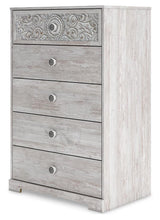 Paxberry Whitewash Chest Of Drawers - Ella Furniture