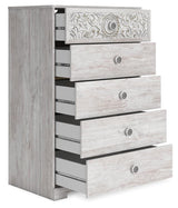 Paxberry Whitewash Chest Of Drawers - Ella Furniture