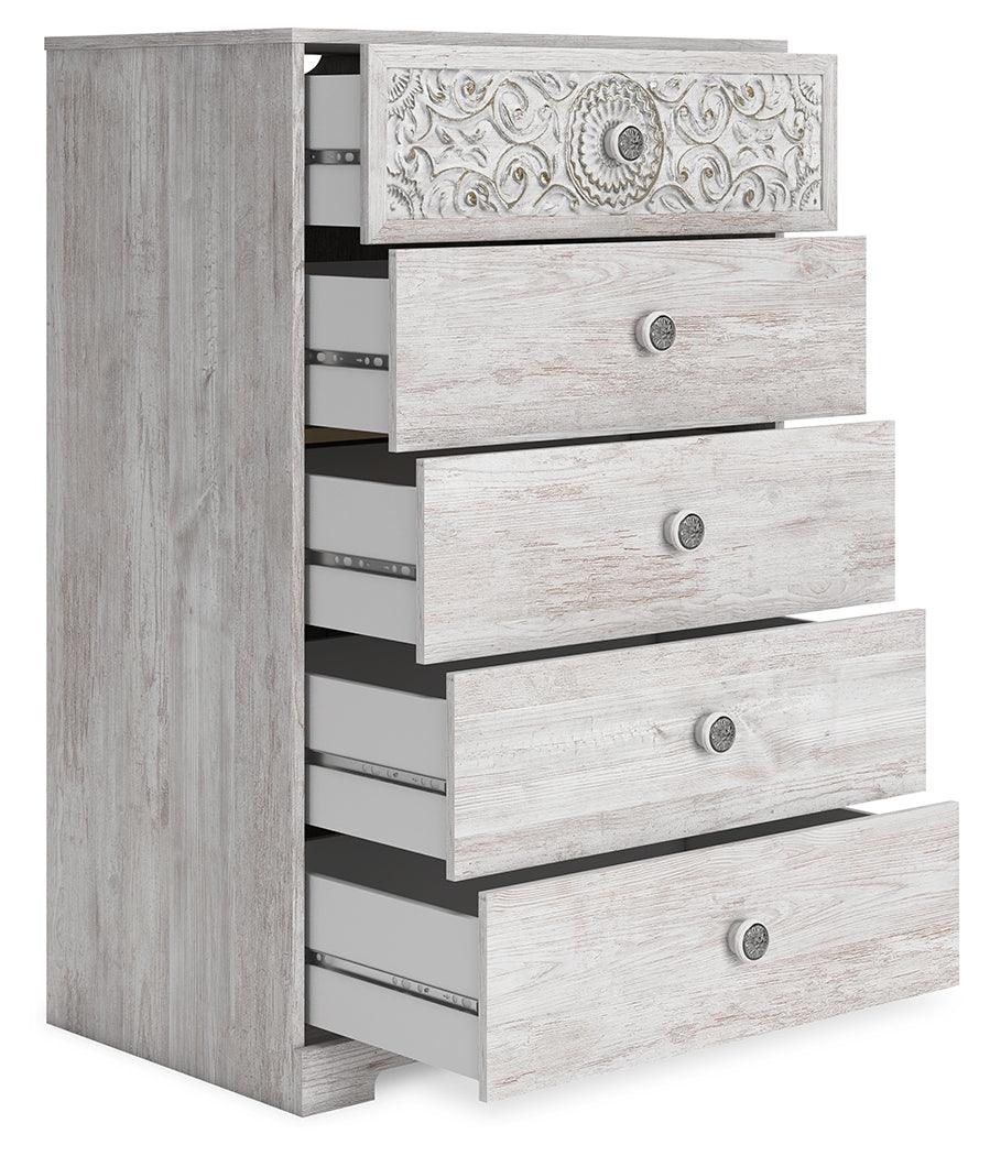 Paxberry Whitewash Chest Of Drawers - Ella Furniture