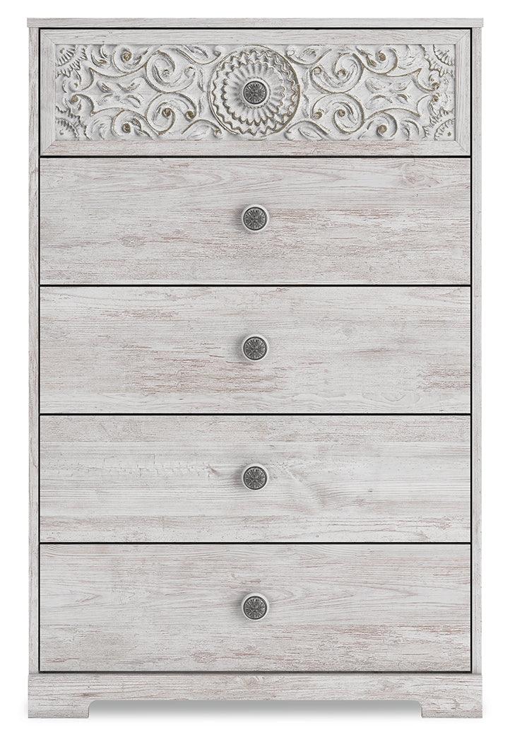 Paxberry Whitewash Chest Of Drawers - Ella Furniture