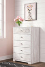 Paxberry Whitewash Chest Of Drawers - Ella Furniture