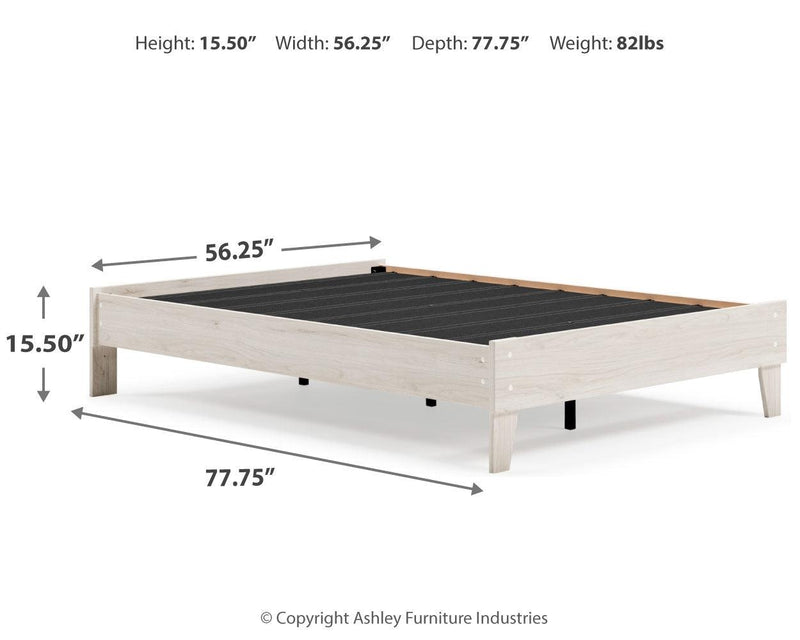 Socalle Light Natural Full Platform Bed