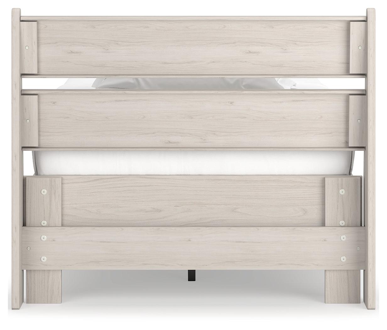 Socalle Natural Twin Panel Platform Bed - Ella Furniture