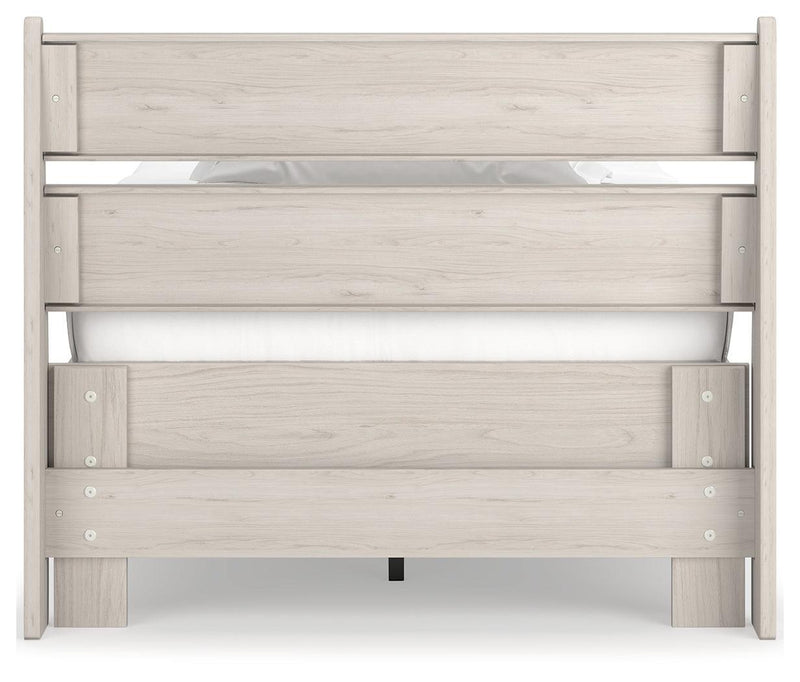 Socalle Natural Twin Panel Platform Bed