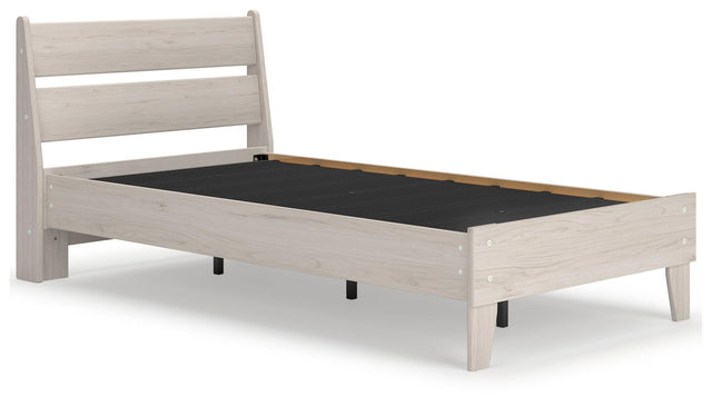 Socalle Natural Twin Panel Platform Bed - Ella Furniture