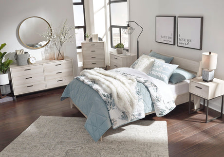Socalle Natural Full Panel Platform Bed - Ella Furniture