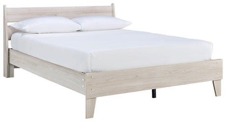 Socalle Natural Queen Panel Platform Bed - Ella Furniture