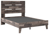 Neilsville Multi Gray Full Panel Platform Bed - Ella Furniture