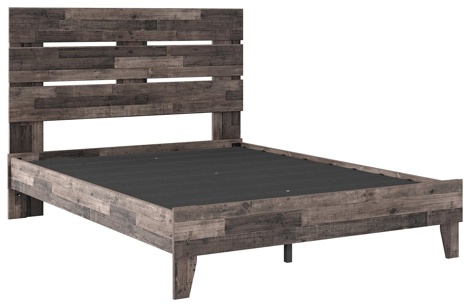 Neilsville Multi Gray Queen Panel Platform Bed - Ella Furniture