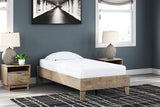 Oliah Natural Twin Platform Bed - Ella Furniture