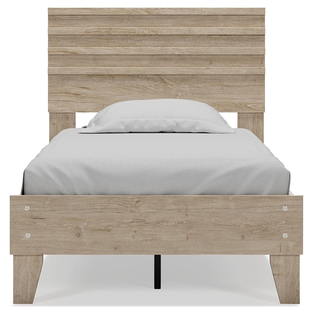 Oliah Natural Twin Panel Platform Bed - Ella Furniture