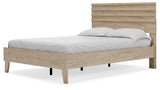 Oliah Natural Full Panel Platform Bed - Ella Furniture